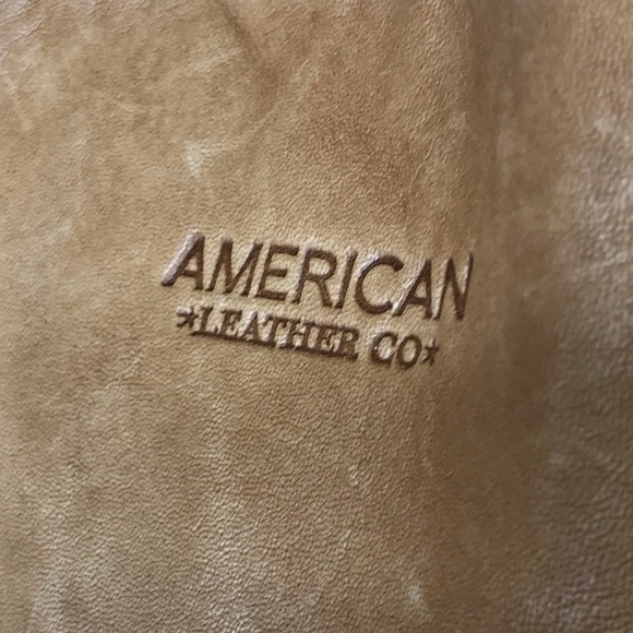 American Leather Co Lenox Cafe Latte Leather Satchel Shoulder Bag Purse - Picture 3 of 12